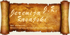 Jeremija Rašajski vizit kartica